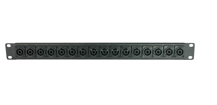 16 Way Speakon Panel 1U - 16 male inc – AVRacks