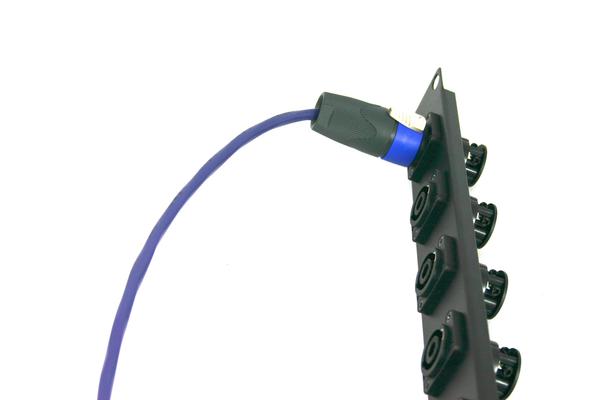 8 Way Speakon Panel 1U - 8 male inc – AVRacks